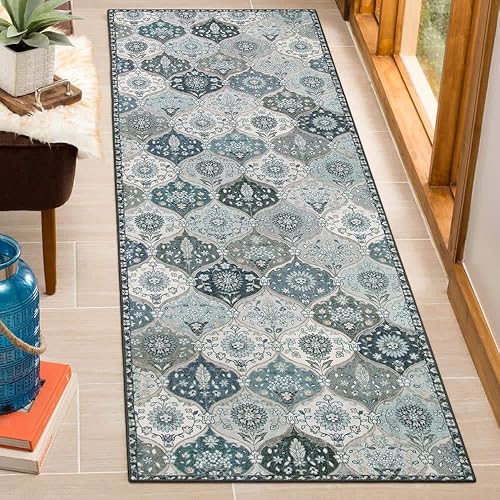 Vista 352 de Lahome - Alfombra de marroquí tejida, alfombra para cocina, pasillo, antideslizante, pasillo para entrada, pasillo de lavadero, dormitorio, 91 x 152