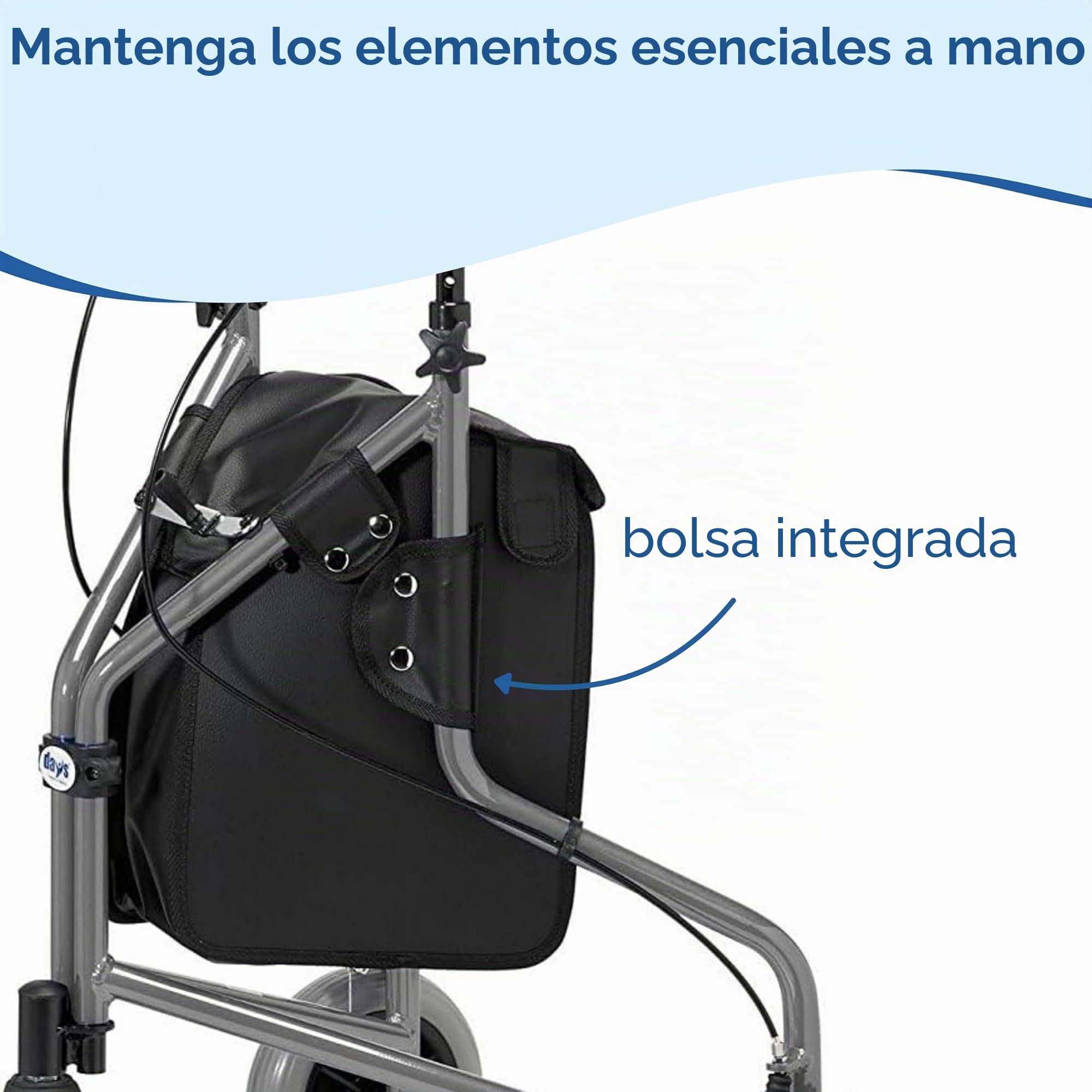 Patterson Medical - Andador ligero de tres ruedas, color azul