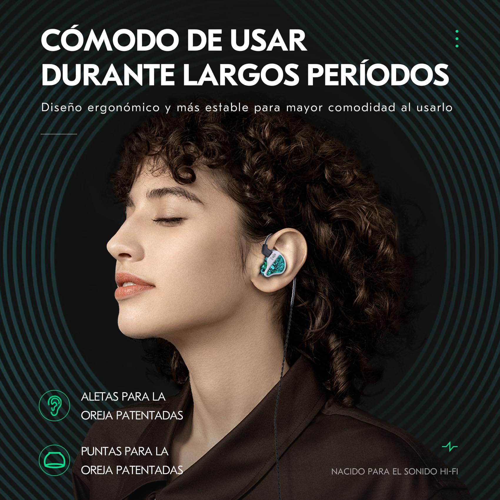 Yinyoo CCZ Harmony BC01 Pro - Auriculares con cable, controlador híbrido 1DD 1BA, IEM, sonido estéreo de equilibrio de tres frecuencias, aislamiento de ruido, ligero