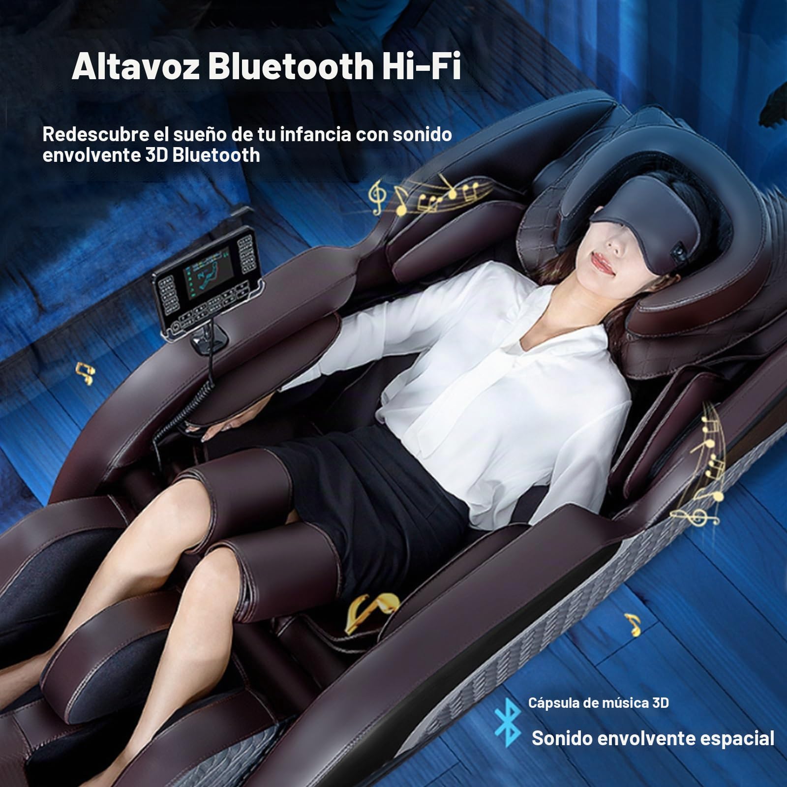 Sillón De Masaje 4D para Todo El Cuerpo, SL-Titan Pro, con Escaneo Corporal, Estiramientos Tailandeses, Terapia De Calor Y De Audio Bluetooth.