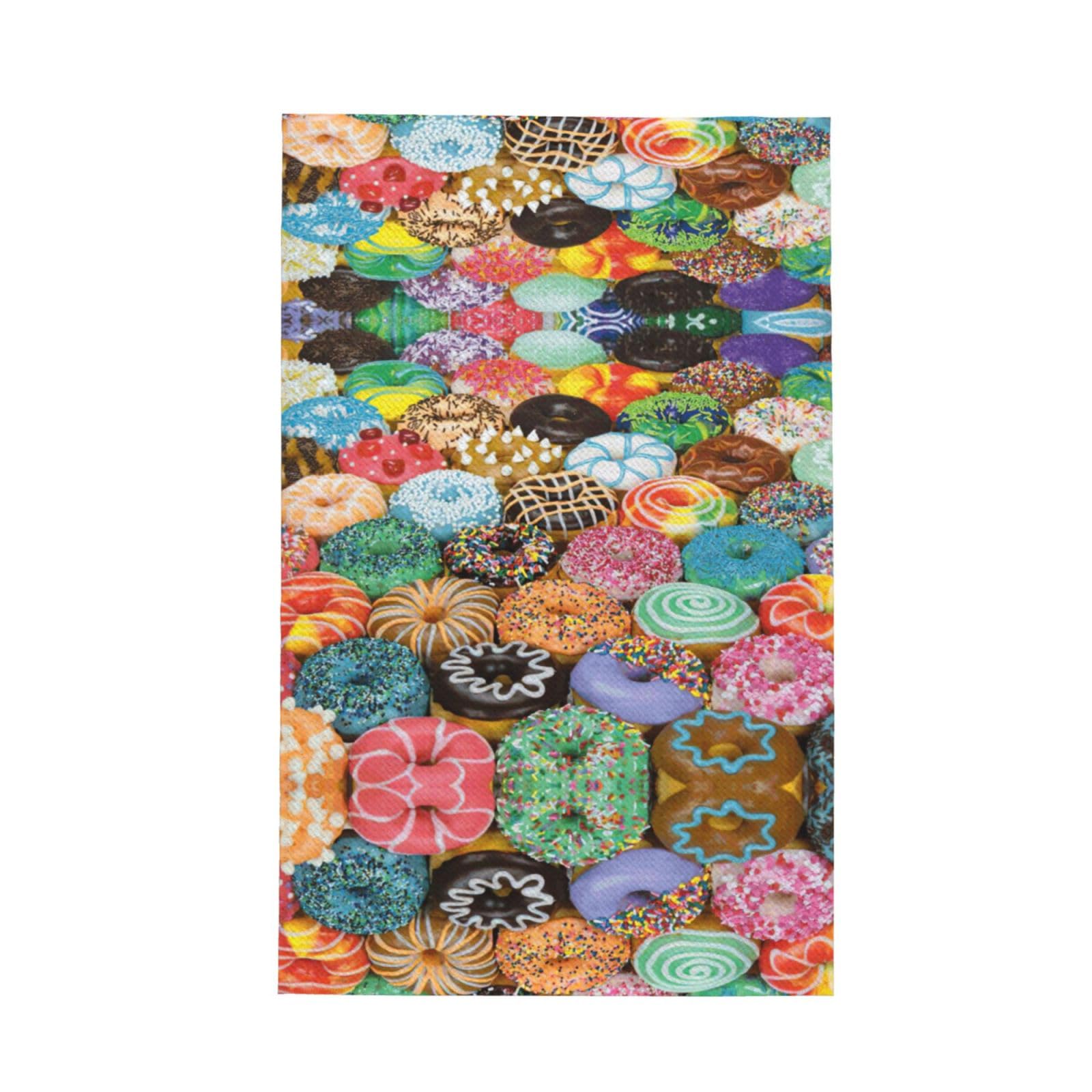 XXahnbm Donuts Print Waffle Kitchen Towel,Absorbent Hand Towel