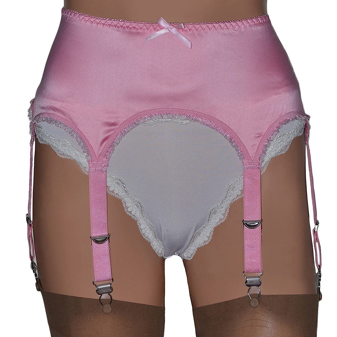 Shorty Rose Résille Avec Porte-jarretelles - René Rofé, Neuf Avec étiquettes, Lingerie Femme