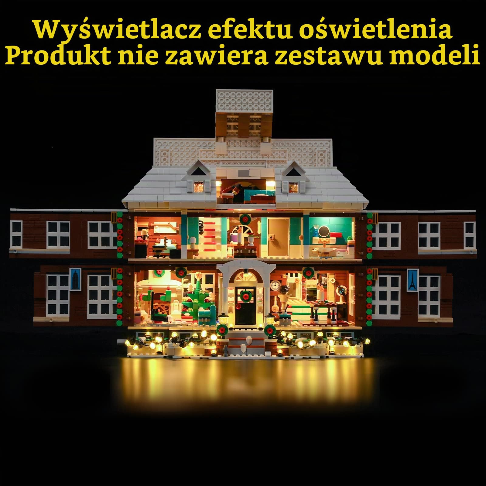 GEAMENT Oświetlenie LED Kompatybilne z LEGO Kevin sam w domu Ideas 21330 Model do Składania Klocków (Zestaw Modeli Niezawarty)
