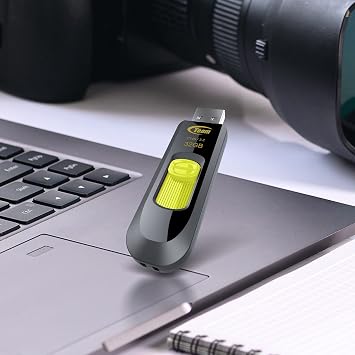 TEAMGROUP C145 64GB 5 Pack USB 3.2 Gen 1 (3.1/3.0) Read 100MB/s Flash Thumb Drive, External Data Storage Memory Stick Compatible with Computer/Laptop (Black-Green) TC145364GG21