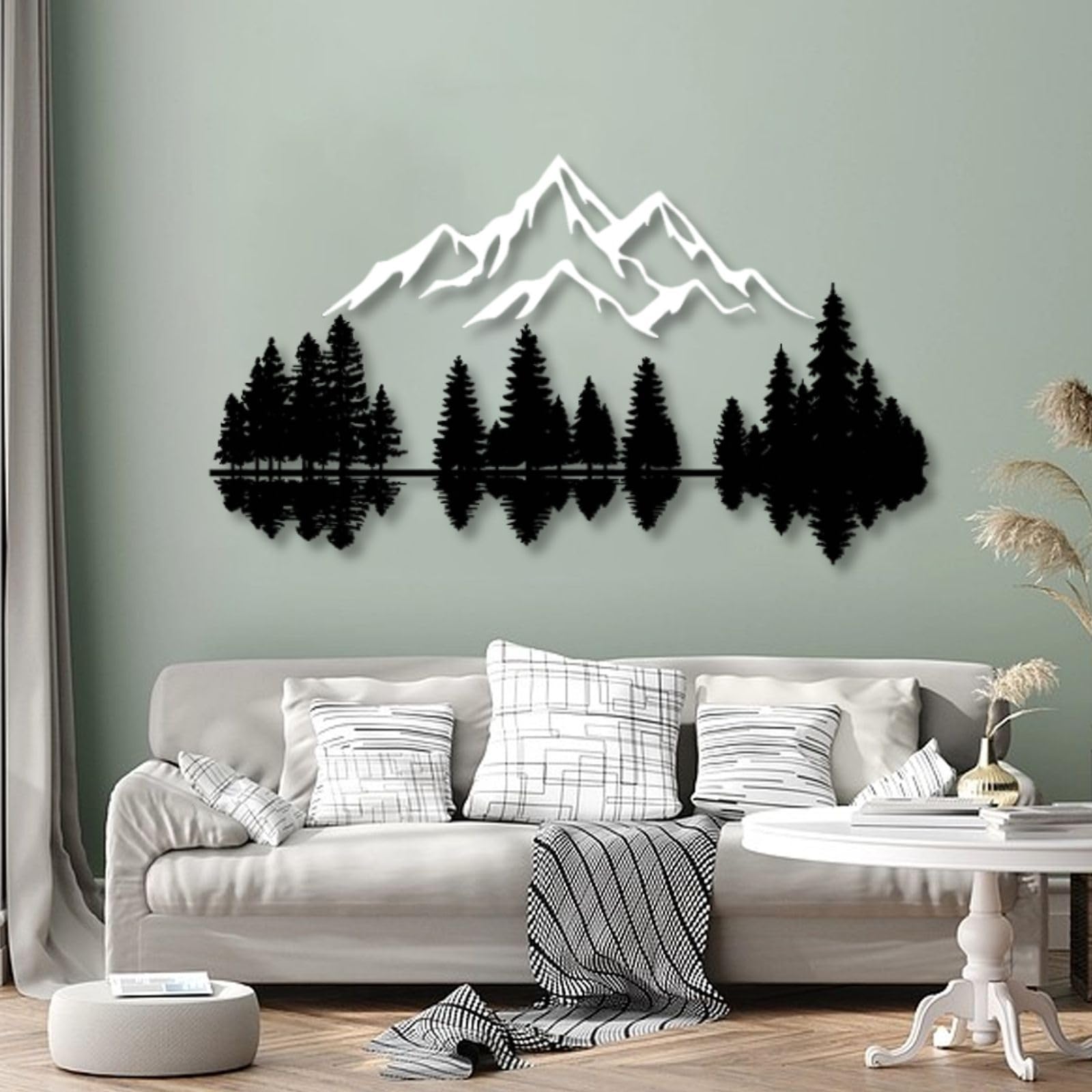 Metal Mountain Wall Art, Mountain and Forest Metal Wall Decor, Forest Wall Art, Metal Tree Wall Art, Metal Mountain Wall Decor, Metal Tree Decor,