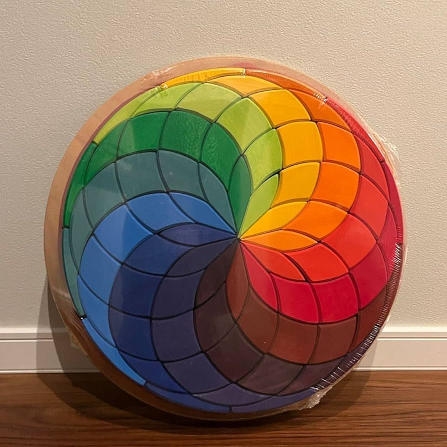 グリムス社　マンダラ　サークル　カラー　スパイラル　大きな積み木　Grimm's Amazon | グリムス社 積み木 マンダラカラーサークルスパイラル