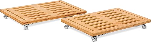 Miniatura 7 de Internet's Best - Estante apilable - Bambú - 2 estantes - Organizador y almacenamiento de armario de armario de cocina - Pequeño