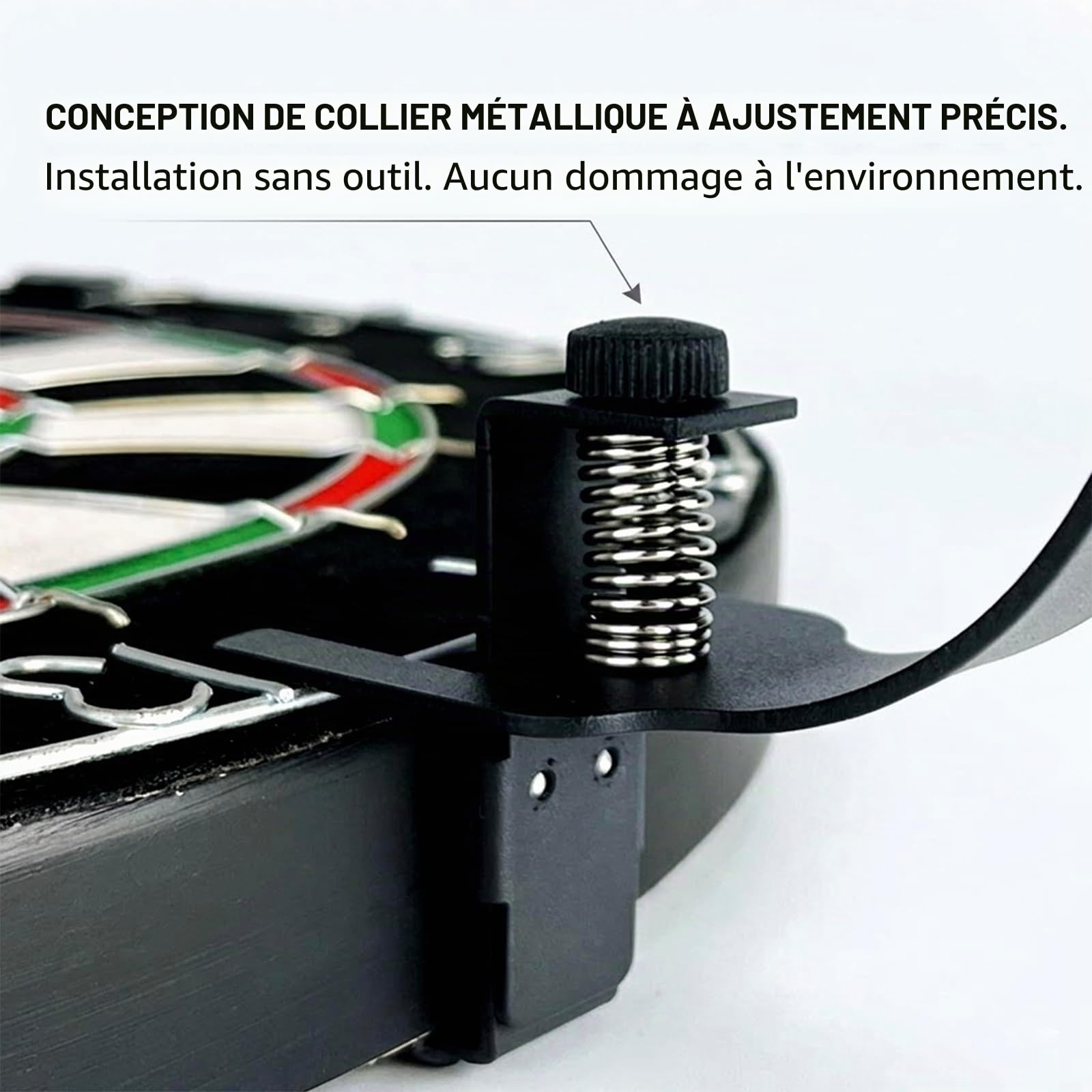 Éclairage Professionnel pour Cible de Fléchettes 260° avec Variateur Tactile | Lampe de Fléchettes avec Contrôle Tactile | Lumière de Match Anti-Reflet et sans Ombre | Support en Acier Robuste