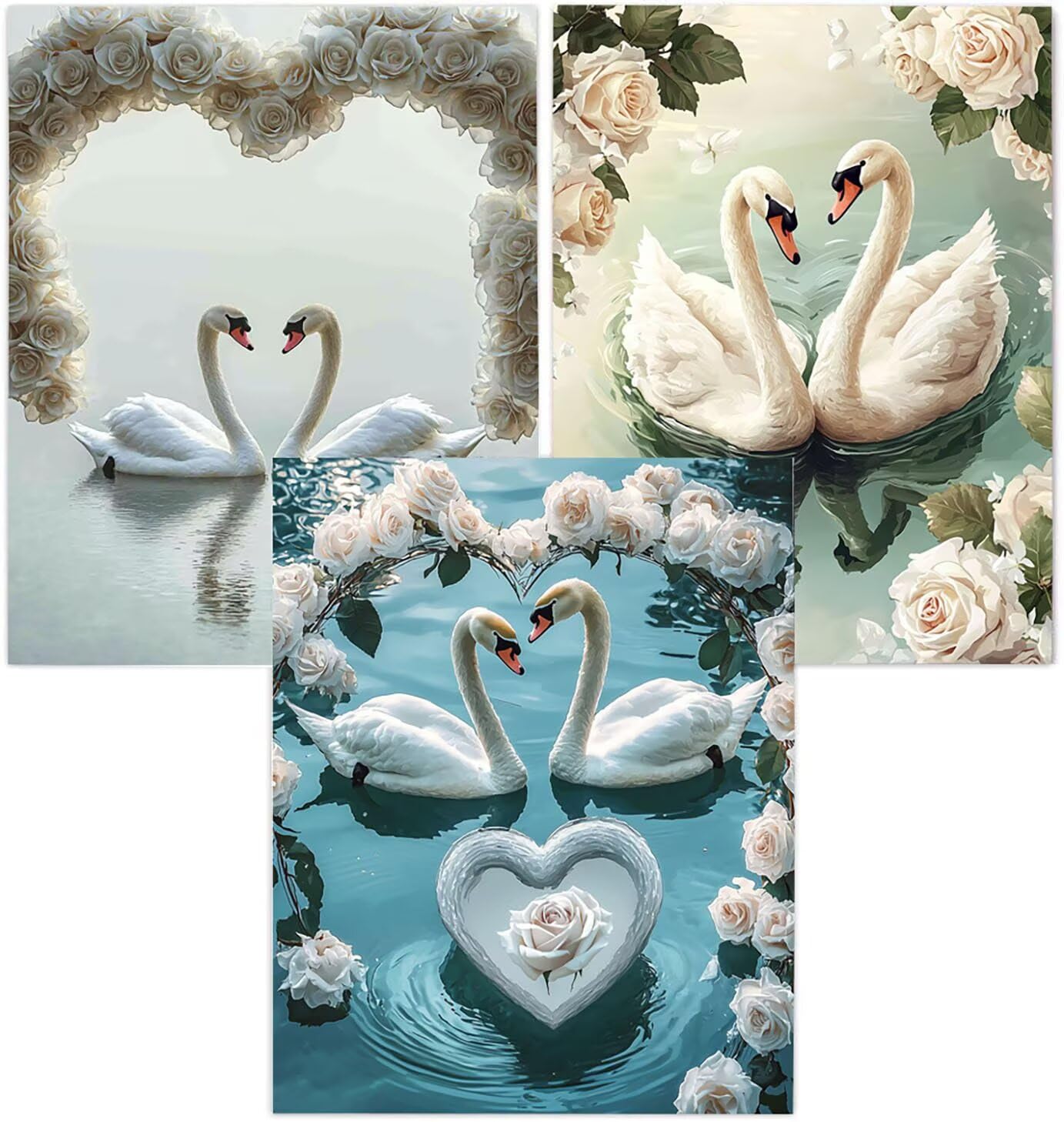 Cnyaunfi 3 Pezzi Animali Pittura Diamante Fai-Da-Te 5D Blu Diamond Painting Kit Completo per Hobby Creativi Adulti, Pittura Diamante Artigianale Per La Decorazione Della Parete Di Casa 60x80cm YF-3579