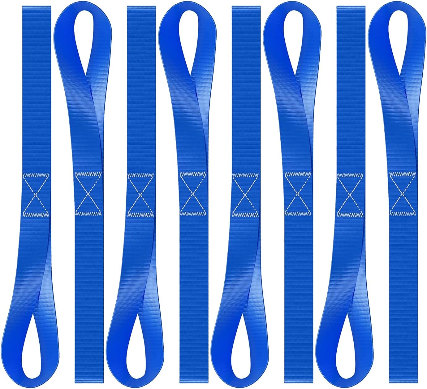 8 PCS Loop Car Tie Down Straps, Fabric Heavy Duty Motorcycle Strength Belts Replacements for Secure, Universal Automotive Cargo Fixing Auxiliary Straps for SUV Truck Bike ATV RV (Blue) 8 PCS Loop Car Tie Down Straps, Fabric Heavy Duty Motorcycle Strength Belts Replacements for Secure, Universal Automotive Cargo Fixing Auxiliary Straps for SUV Truck Bike ATV RV (Blue)