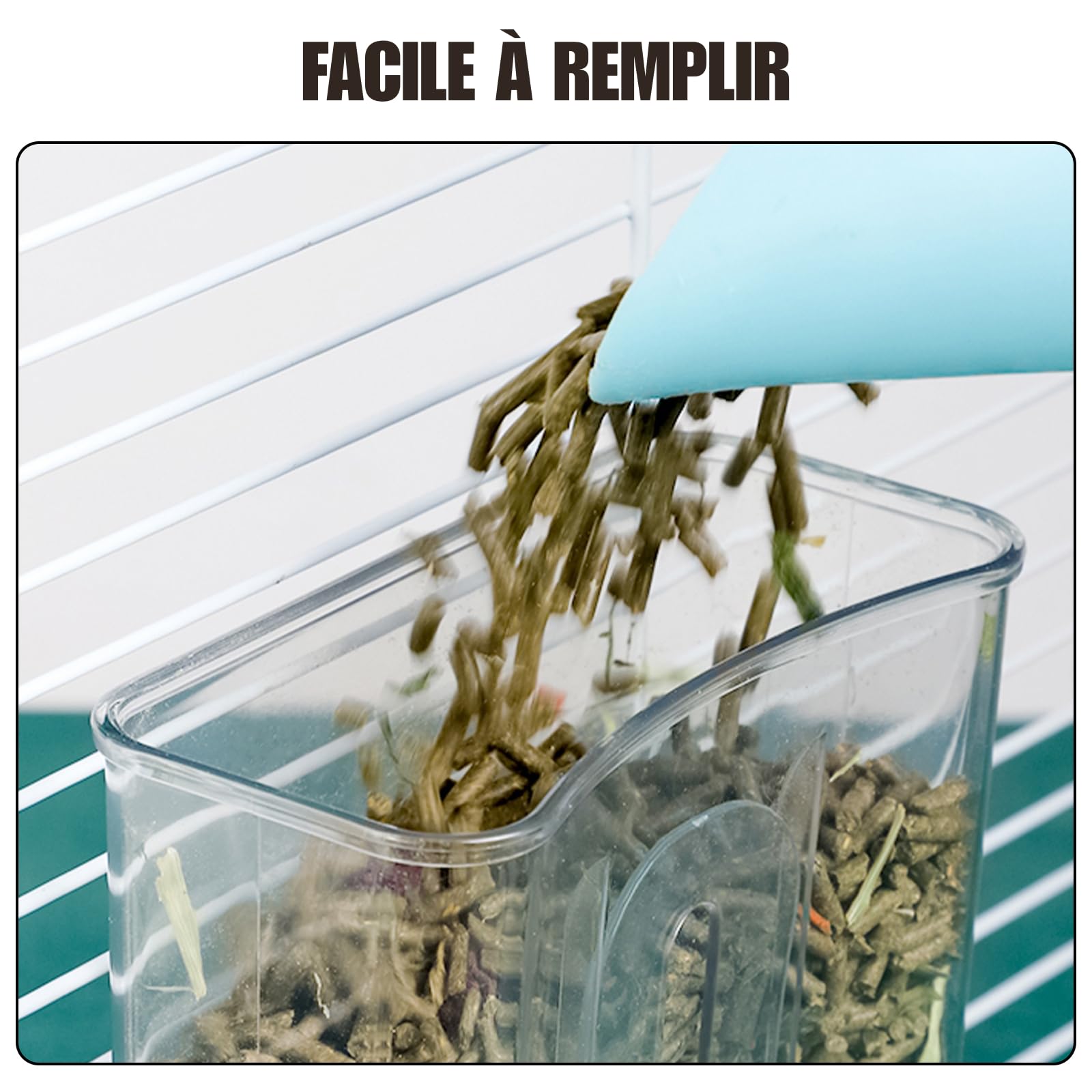 Distributeur Automatique de Nourriture pour Animaux 800ml sans Alimentation Réglable Gris