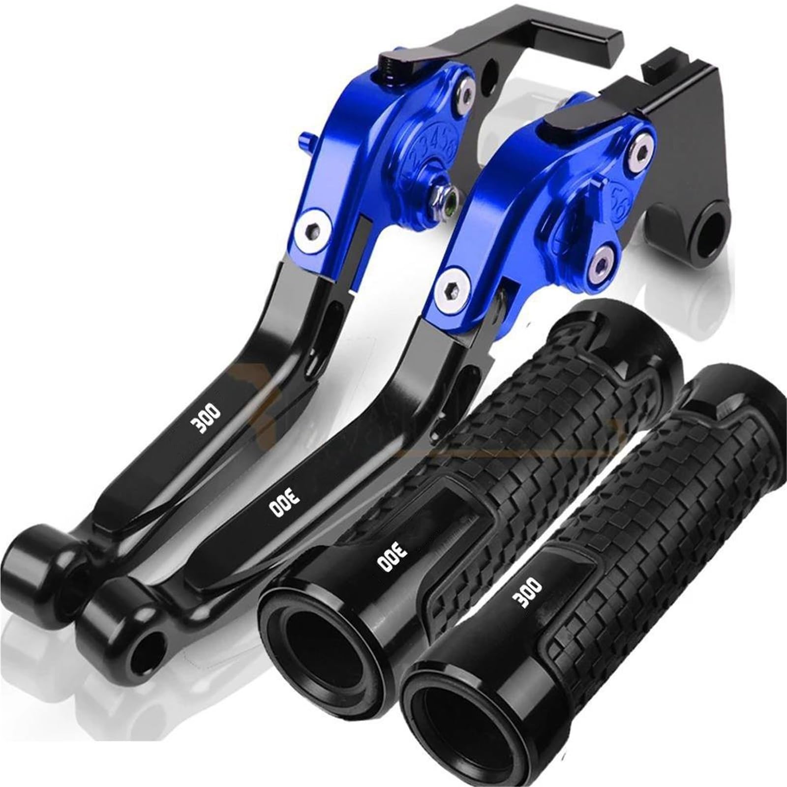 Tgvselpj Blue Motorcycle Part Motorcycle Extendable Adjustable Clutch Brake Levers Controller Lever Handle For H-Onda Cbr300r 2014-2018(Blue)