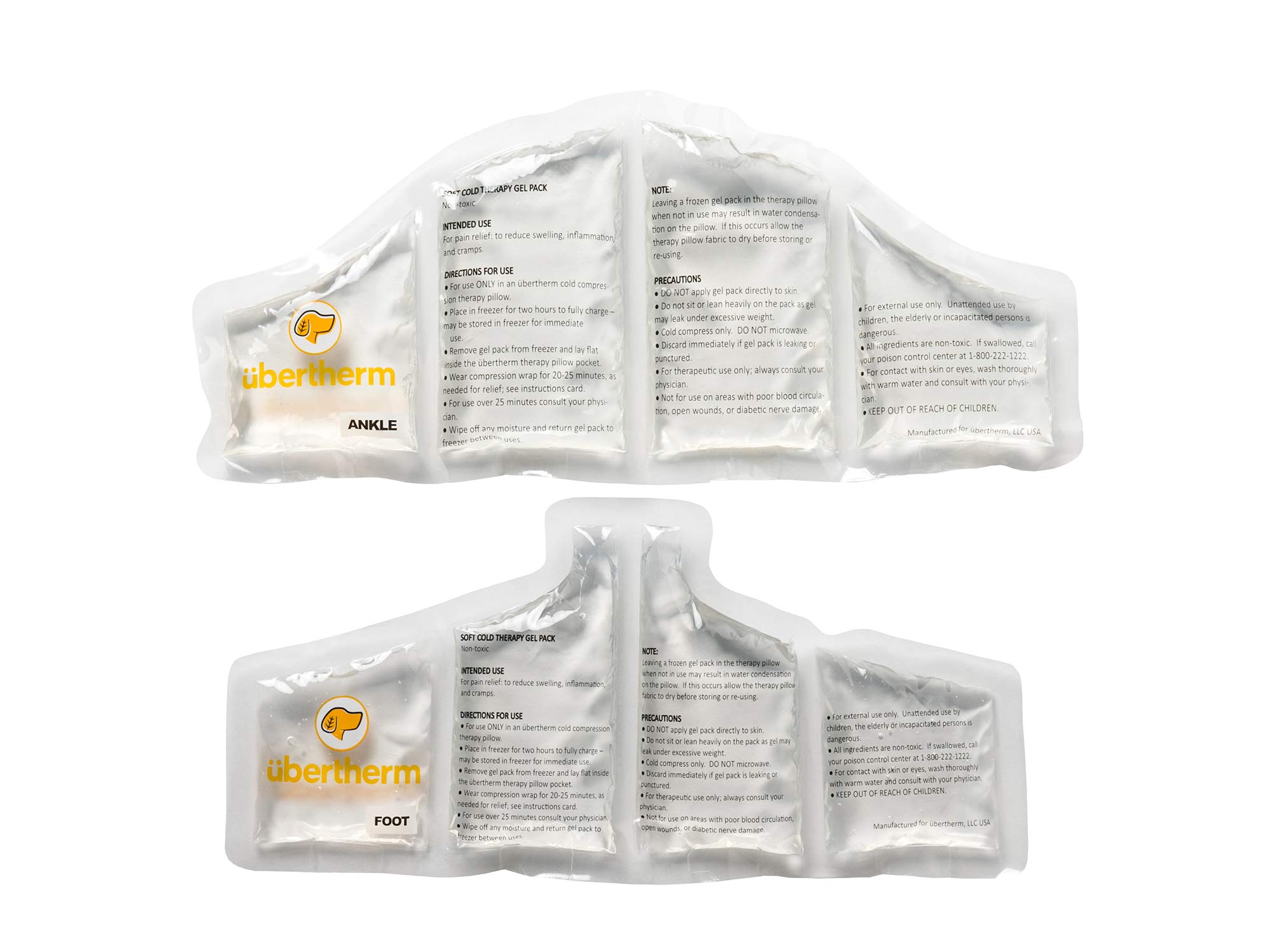 Additional Cold Gel Pack Set for Foot and Ankle Wraps