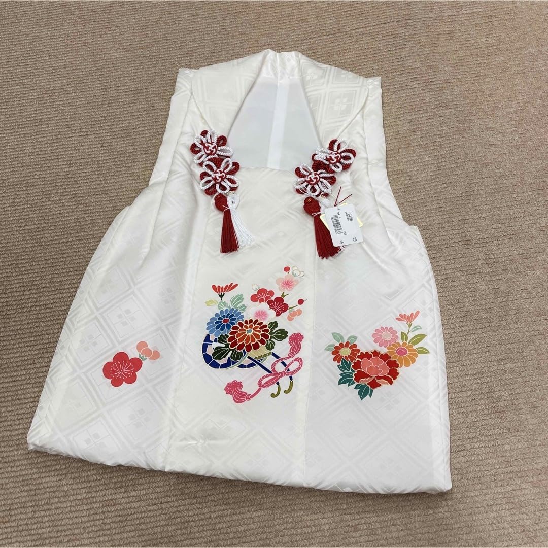 新品 日本製 正絹 ミツ身被布 ヒフ 大和路 七五三 三歳お祝い着 手描き