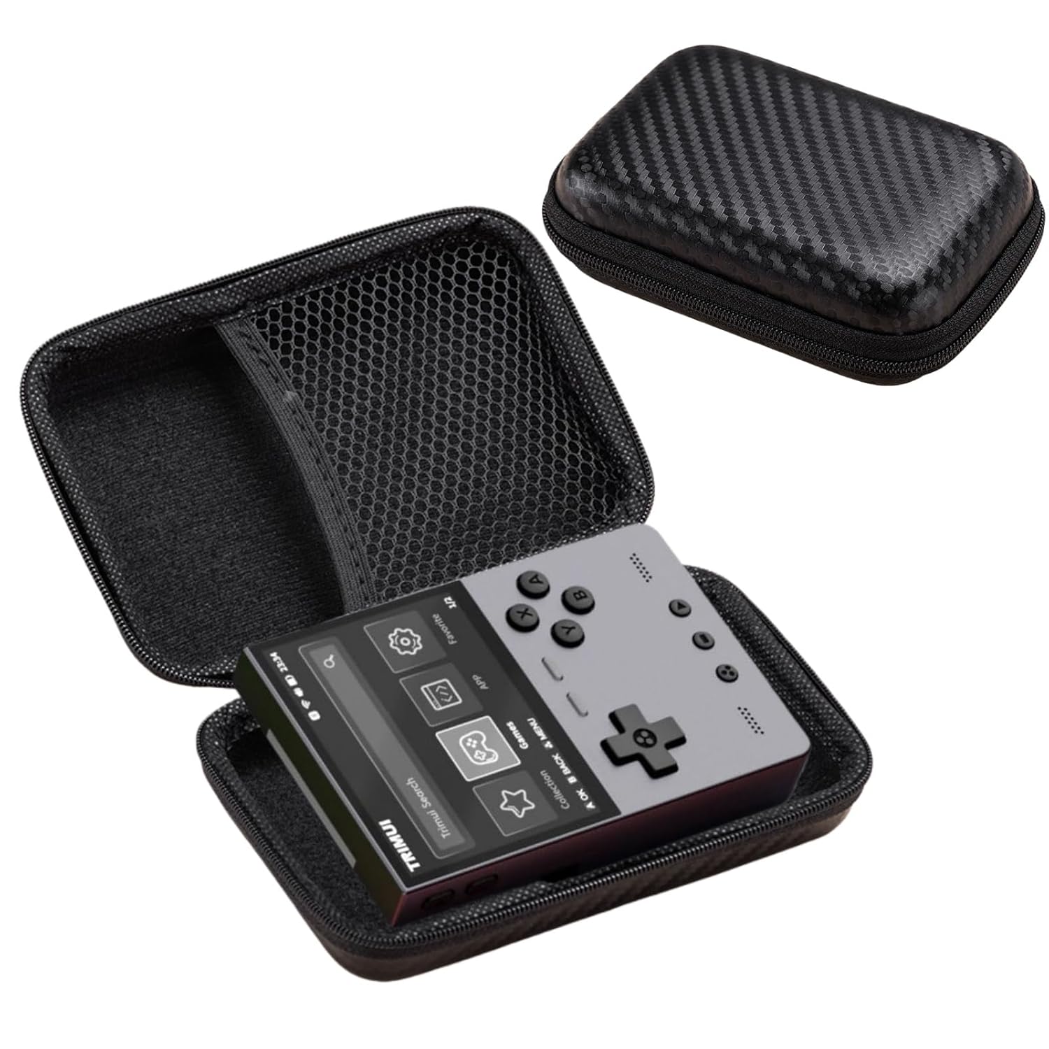 JiangJiangBao EVA Carry Case for Trimui Brick Hammer Handheld Game Console & Accessories, Drop-Proof & Wear-Resistant Portable Travel Case