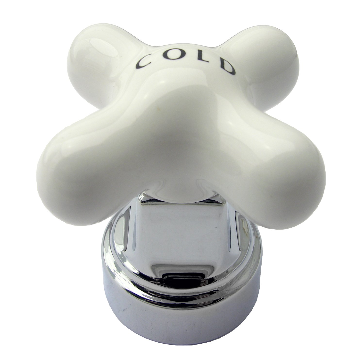 LASCO 01-7002 Fit All Replacement Porcelain Cold Cross Handle