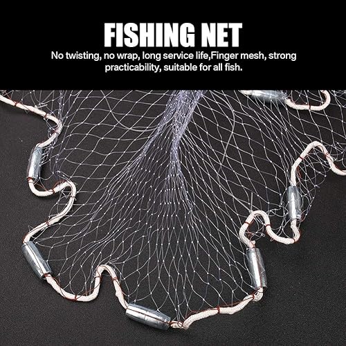 Miniatura 4 de Yeahmart Red de pesca americana de agua salada para cebo trampa de peces de 3 pies/4 pies/5 pies/6 pies/7 pies/8 pies/9 pies/10 pies Redes de