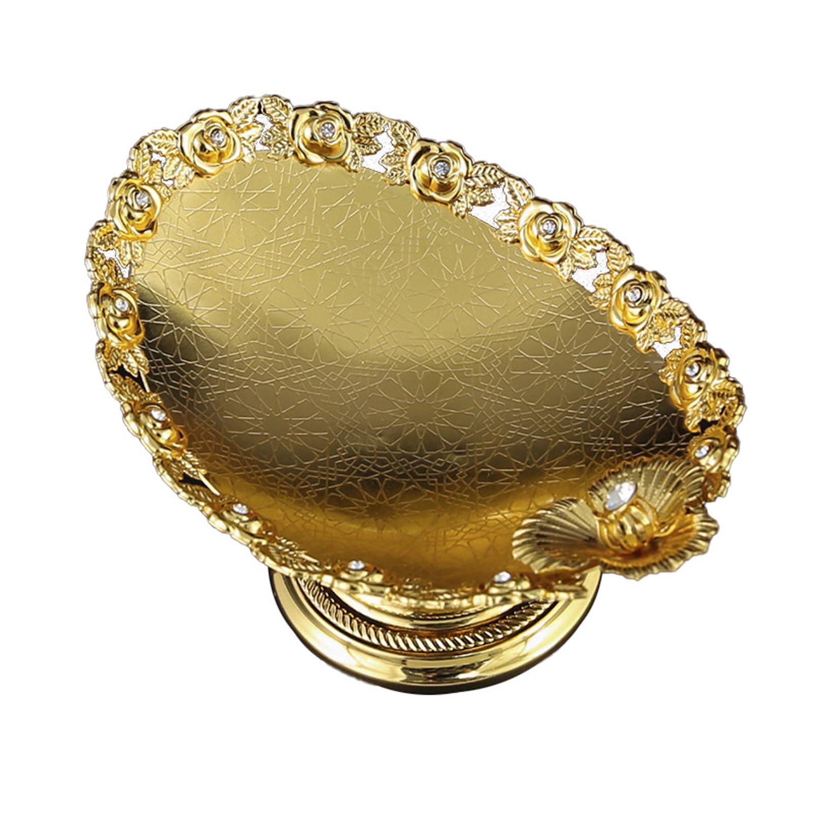Delicate Iron Alloy Serving Plate with Classical Design Delicate Serving Tray for Cakes and Fruits At Special Event Elegant Fruit Platter