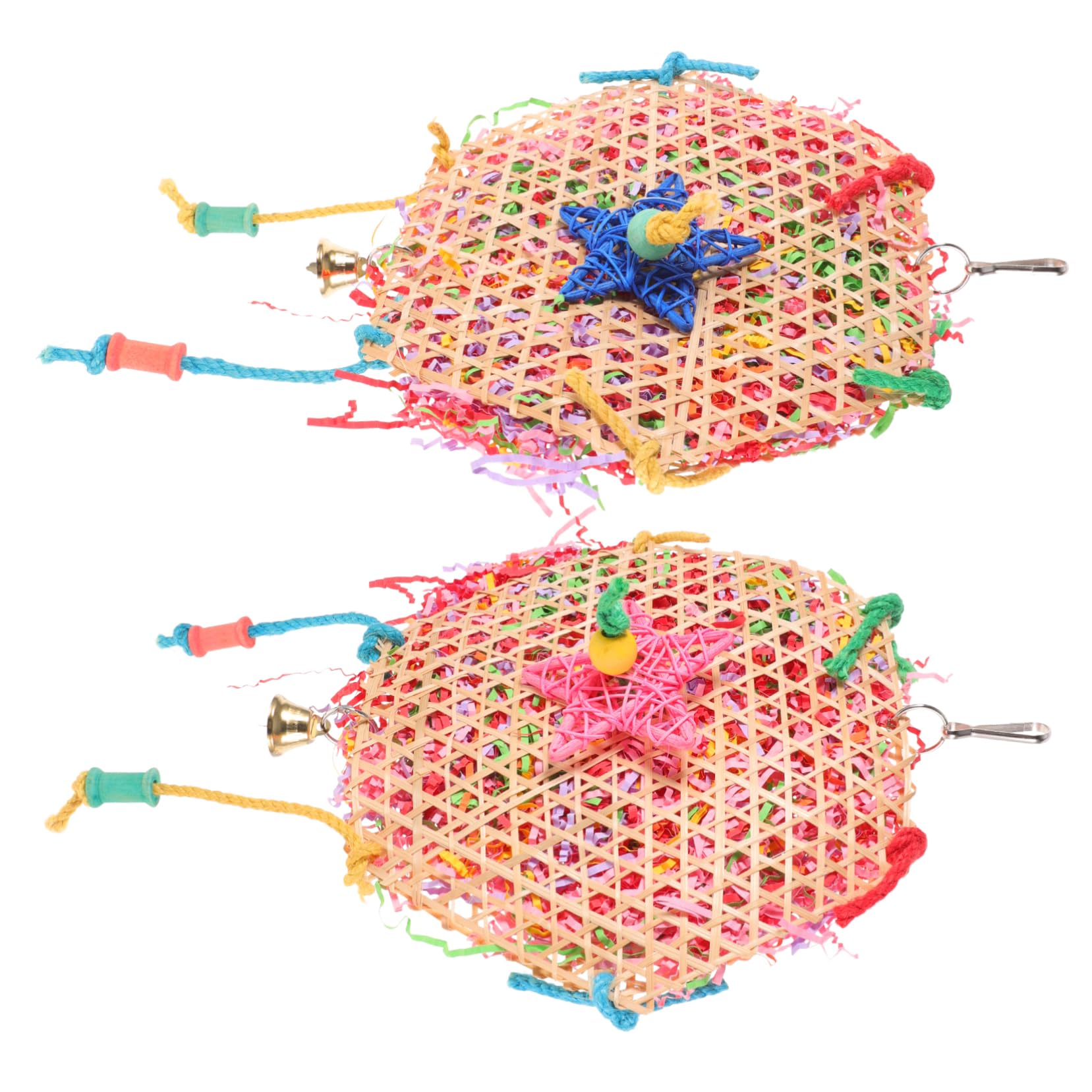 BESPORTBLE 6piezas Juguete Colgante para Perros y Aves Juguete Divertido y Resistentes para Masticar para Jaulas De Aves y Entretenimiento De Mascotas
