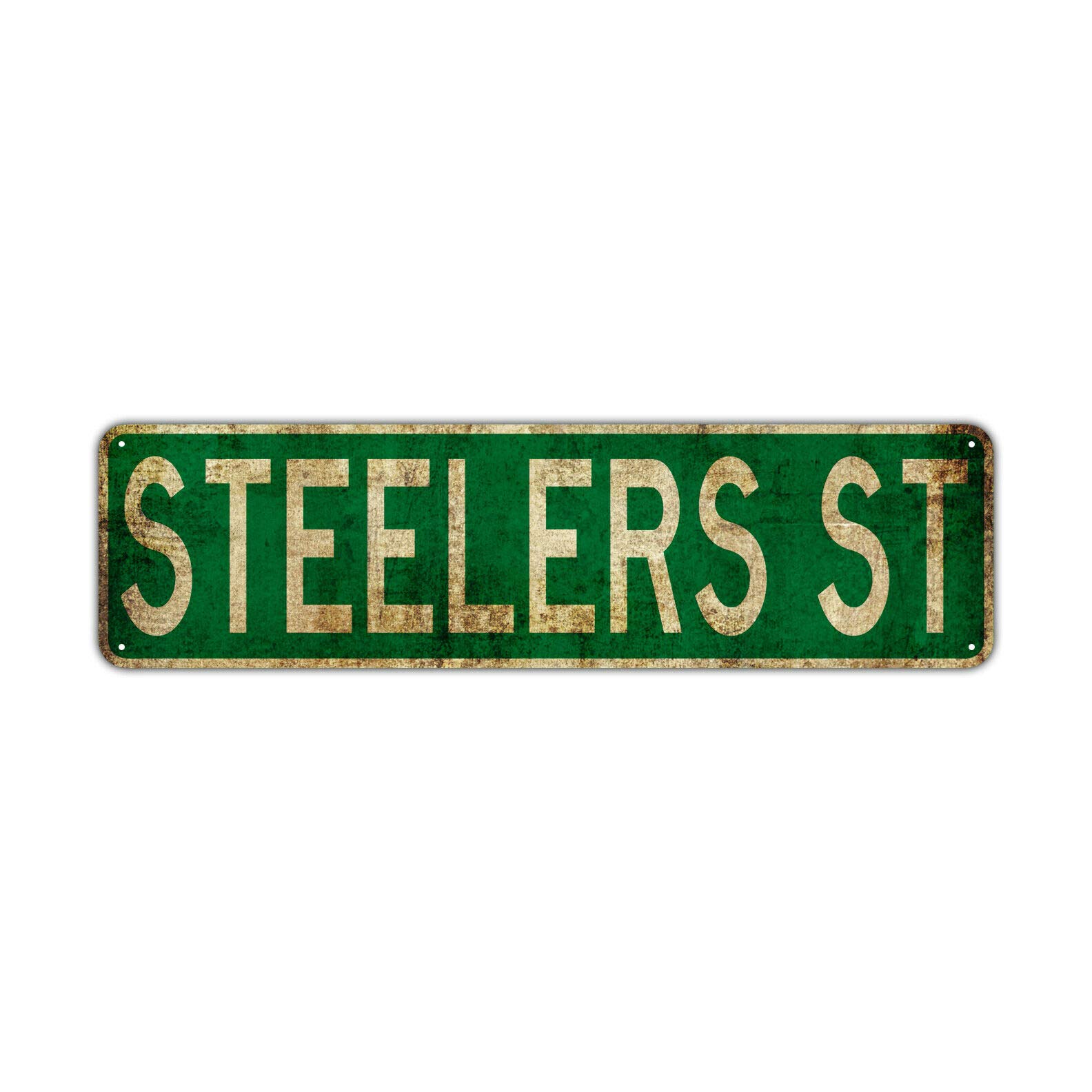 HOUVSSEN Steelers ST Decor Wall Man Cave Bar Street Rustic Vintage Retro Metal Sign Fun Metal Sign 4x16 Inch Vintage Plaque Handicraft Best Gift Metal Tin Sign