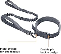 Vista 4 de EXCELLENT ELITE SPANKER Collar militar para perro de 1.5 pulgadas de ancho, anillo en D de metal ajustable y hebilla para perros medianos y grandes