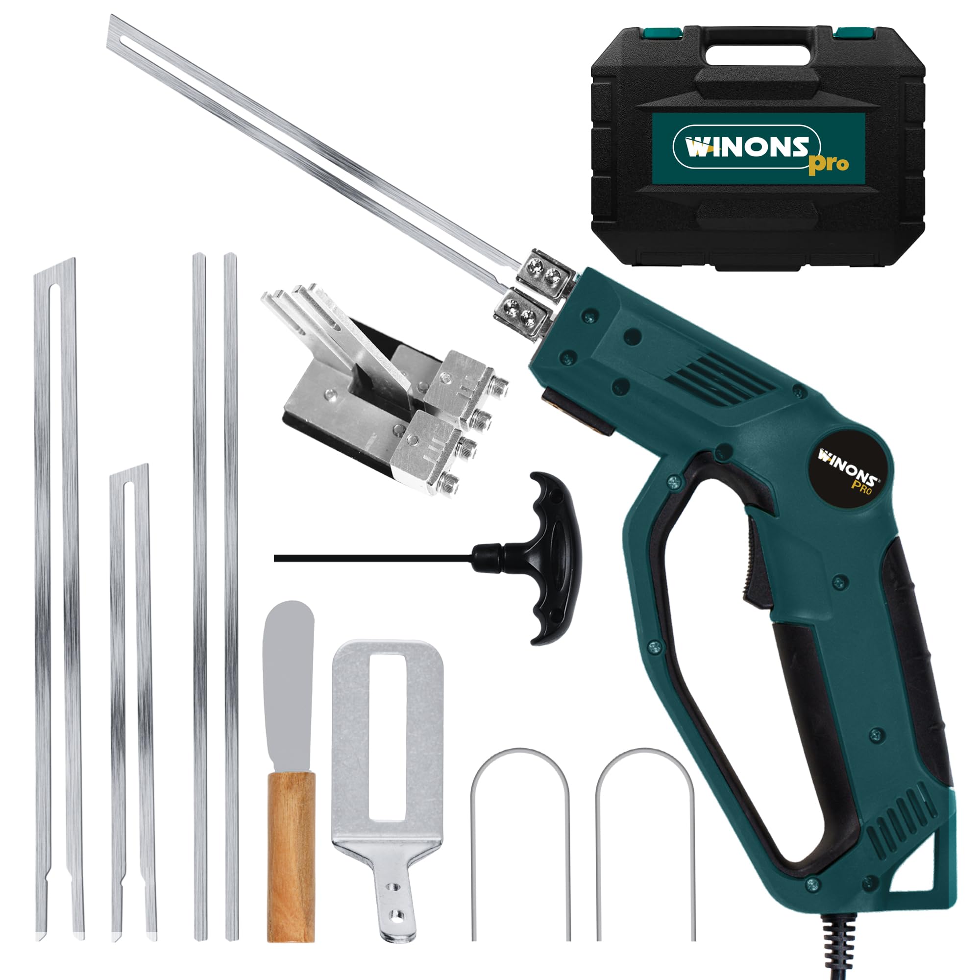 WINONS 300W Hot Knife Foam Cutter Tool with Groover, Air Cooled Styrofoam Cutter WFC0012 with Numbered Temperature Controller 710°C Max Temp, Hot Wire