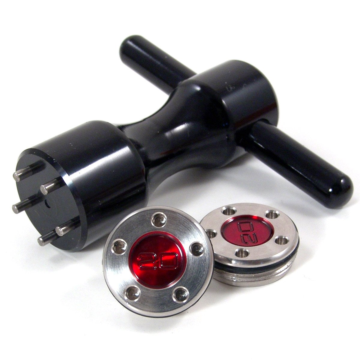 19th Hole Custom Shop 2 of 20g Red Weigh for Scotty Cameron Putters with Wrench Tool (Black)