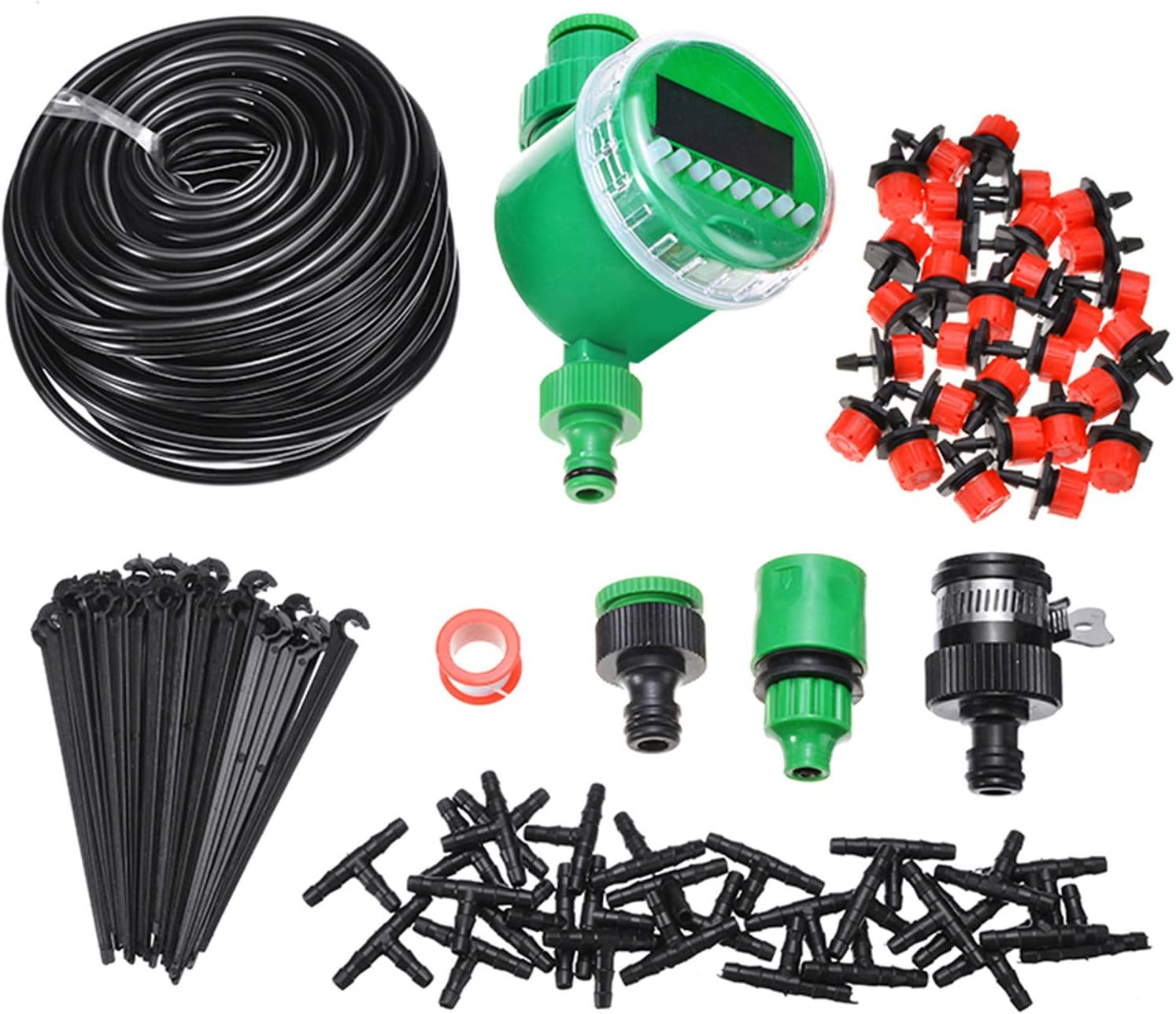 LOSCATO 25m DIY Automatic Irrigation System Garden Plant Greenhouse Watering Micro