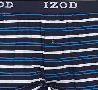 IZOD Mens Underwear Boxer Shorts - 8 Pack Soft Performance Knit 4'' Inseam Relaxed Fit Cotton Boxers for Men with Button Fly
