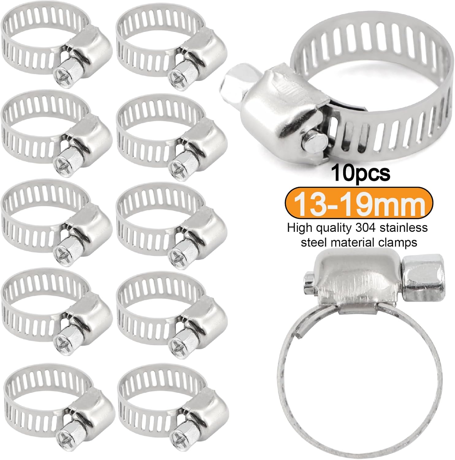 3/8 Inch 25Ft Fuel Line Hose Push Lock NBR Rubber SAE 30R7 300PSI with 10Pcs Clamps Used in Automobile Engines Fuel Systems