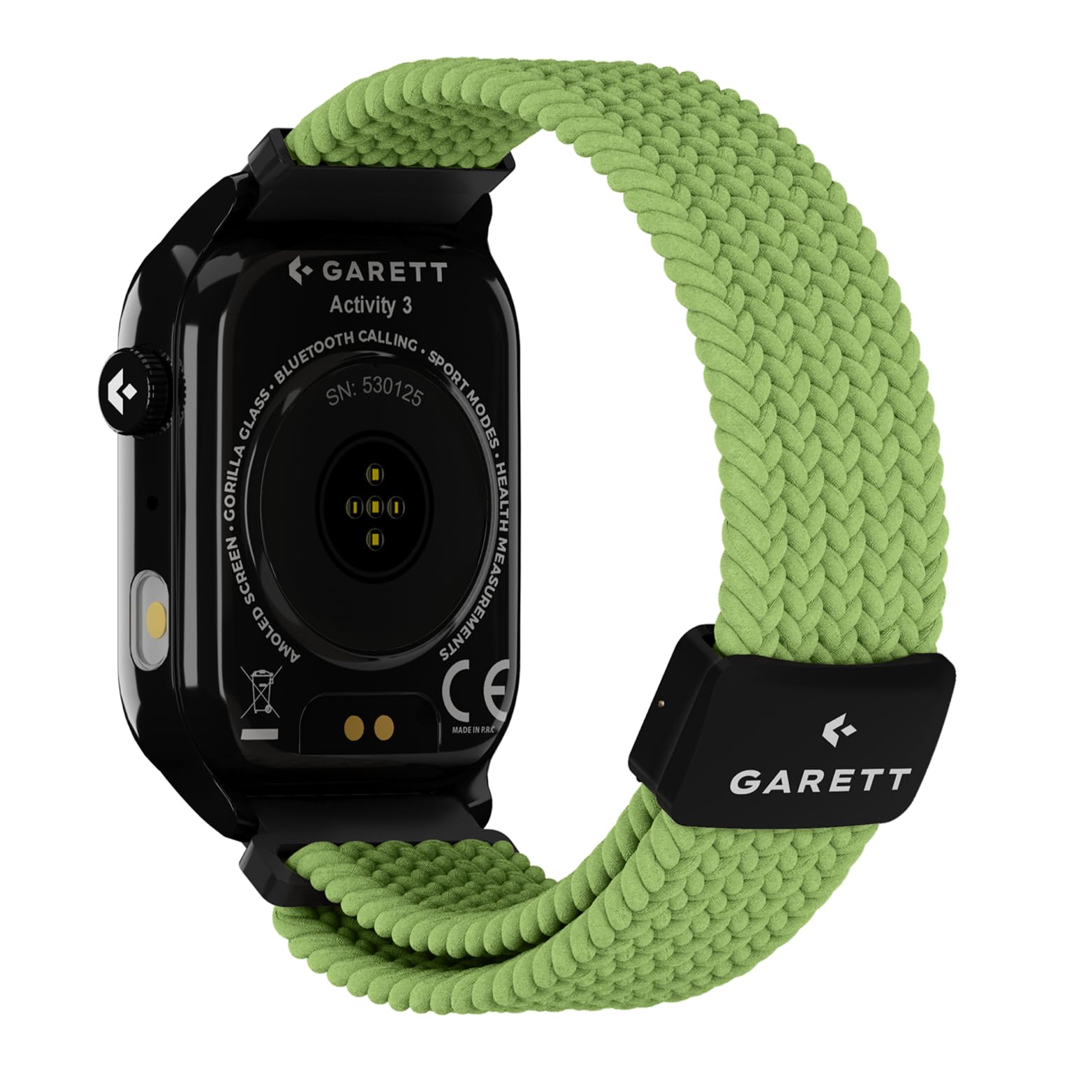 garett Orologio smartwatch fitness – con Gorilla Glass AMOLED – NFC funzione pagamento – telefono Bluetooth modalità sport – unisex – con 2 cinturini – Activity 3 nero