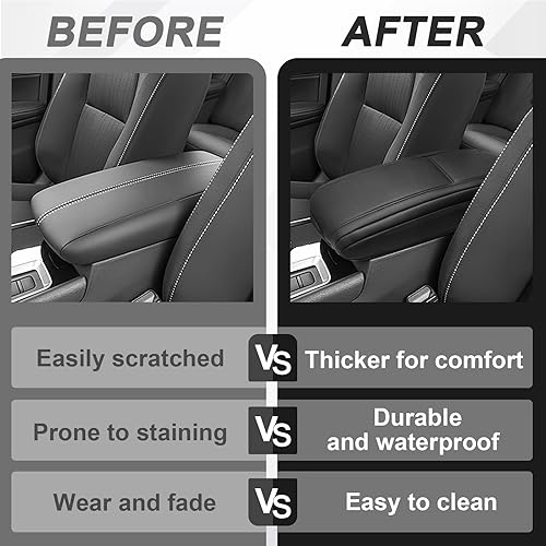 Miniatura 135 de Muslogy Funda de consola central compatible con Honda Pilot 2023 2024 2025, 2024 2025 2026 Ridgeline/Passport Accesorios para apoyabrazos, tapa