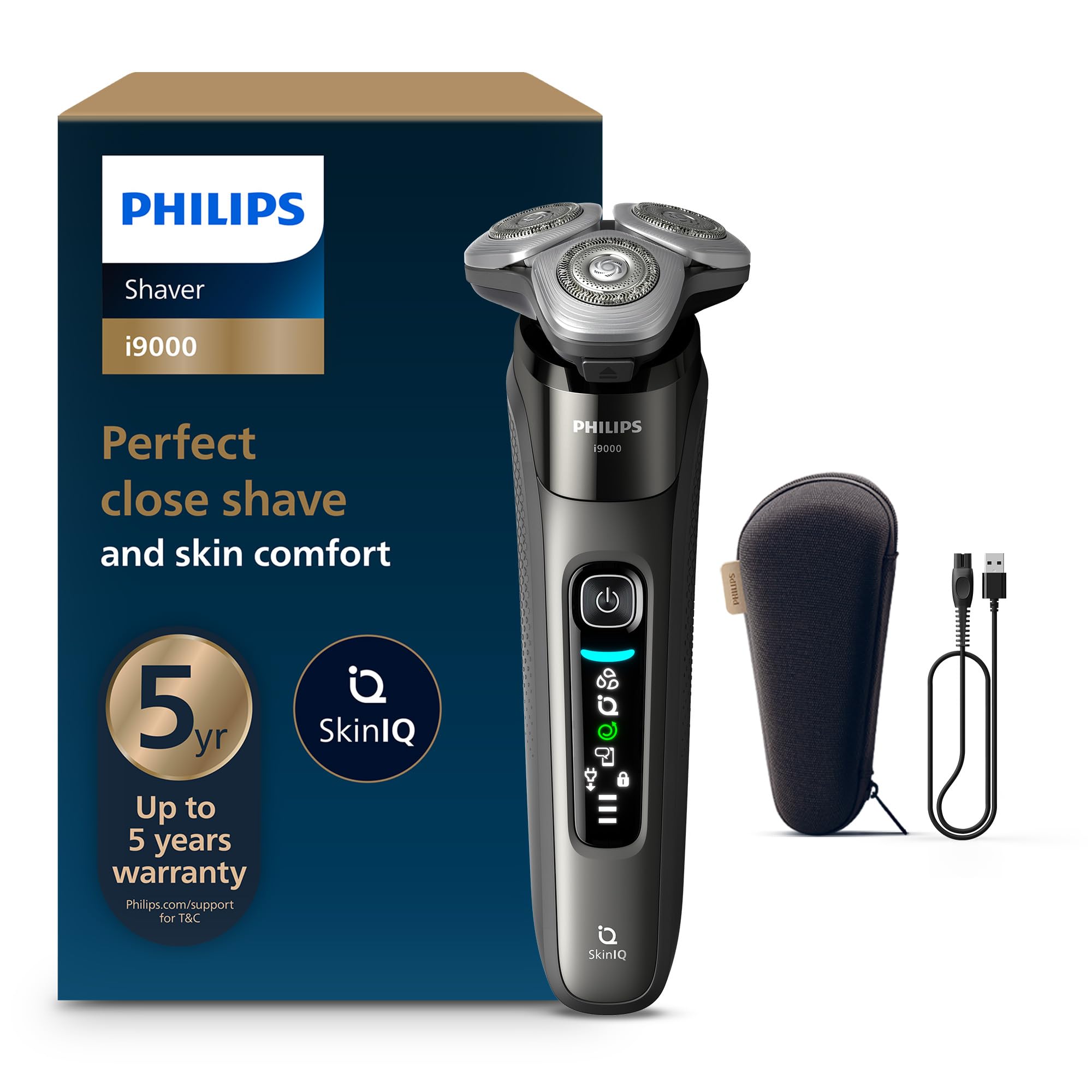 Philips i9000 Wet&Dry Electric Shaver with SkinIQ X9002/05