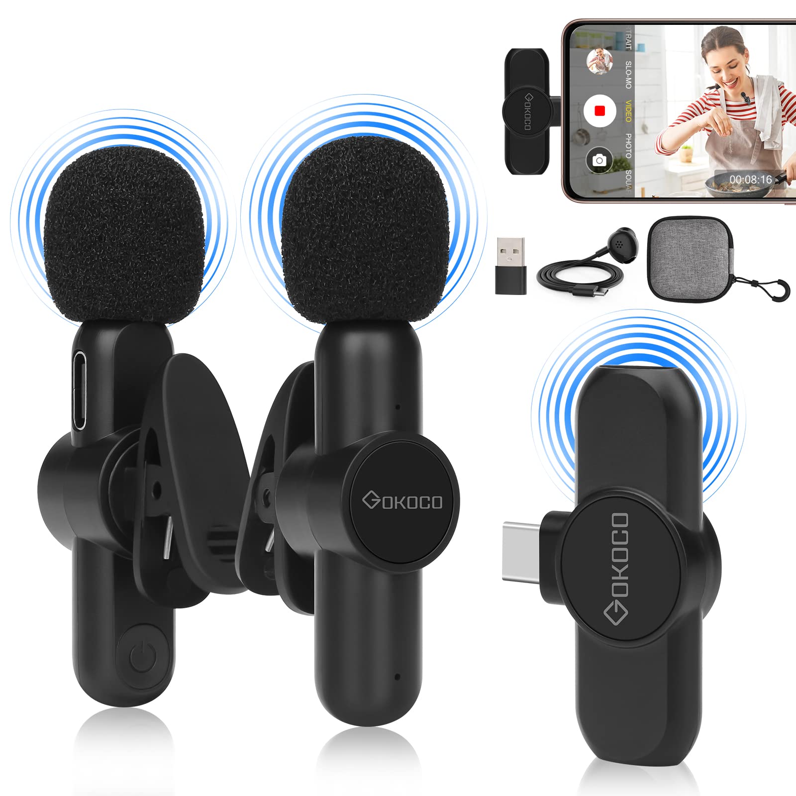 Buy Wireless Lavalier Microphone with 2 Mic,PlugPlay Wireless Lapel