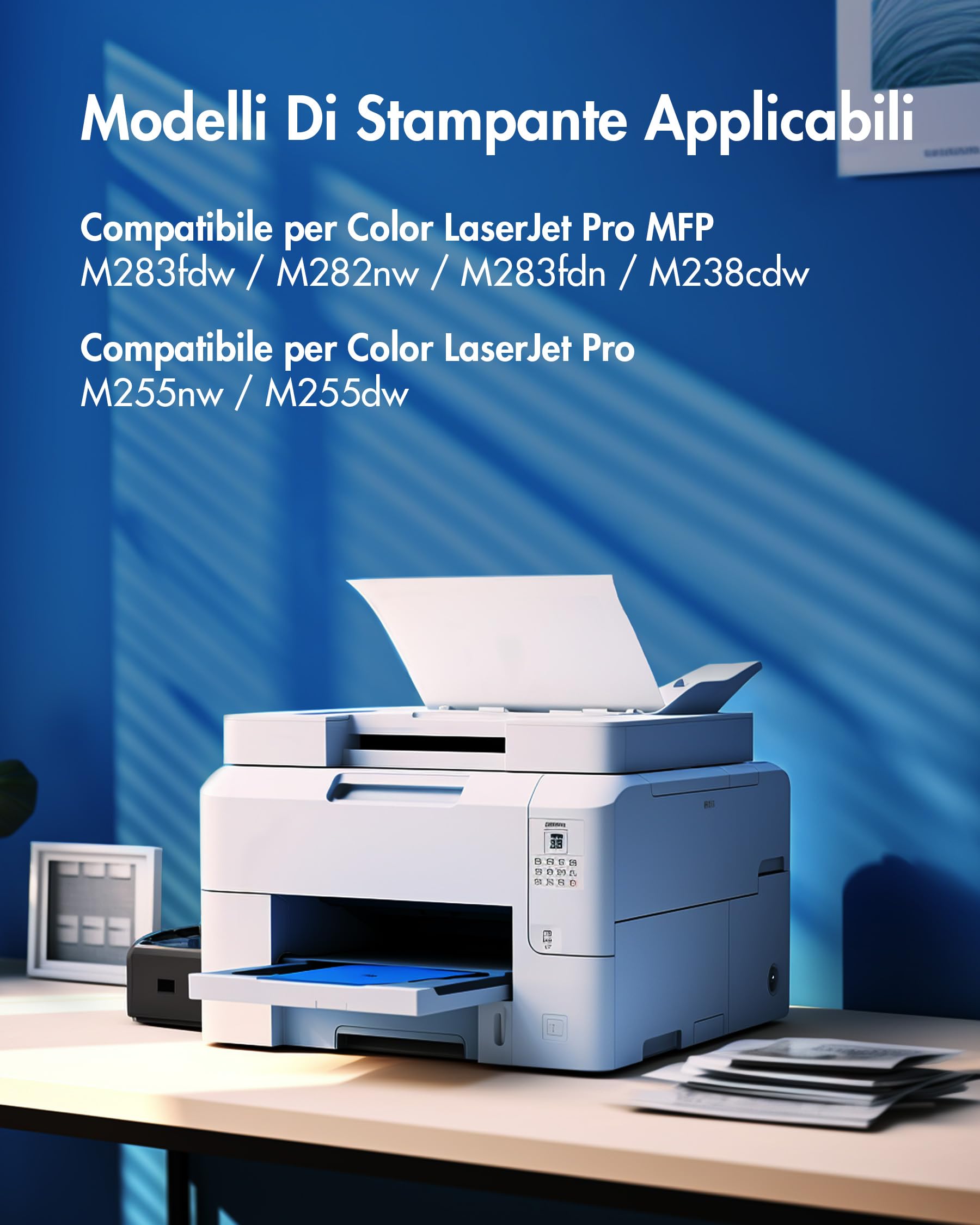 VIPGOOD 207X (Con Chip) Cartucce toner Compatibile per HP 207X 207A per Color LaserJet Pro MFP M283fdw M282nw M283fdn M255dw M255nw W2210X W2211X W2212X W2213X (Nero Ciano Giallo Magenta, 4-Pack)