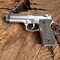 Vista 7 de Cool Hand Empuñaduras G10 para Beretta 92/96 Full Size, 92 FS, m9, 92a1, 96a1, 92 INOX, juego de tornillos de empuñadura negra incluidos, textura