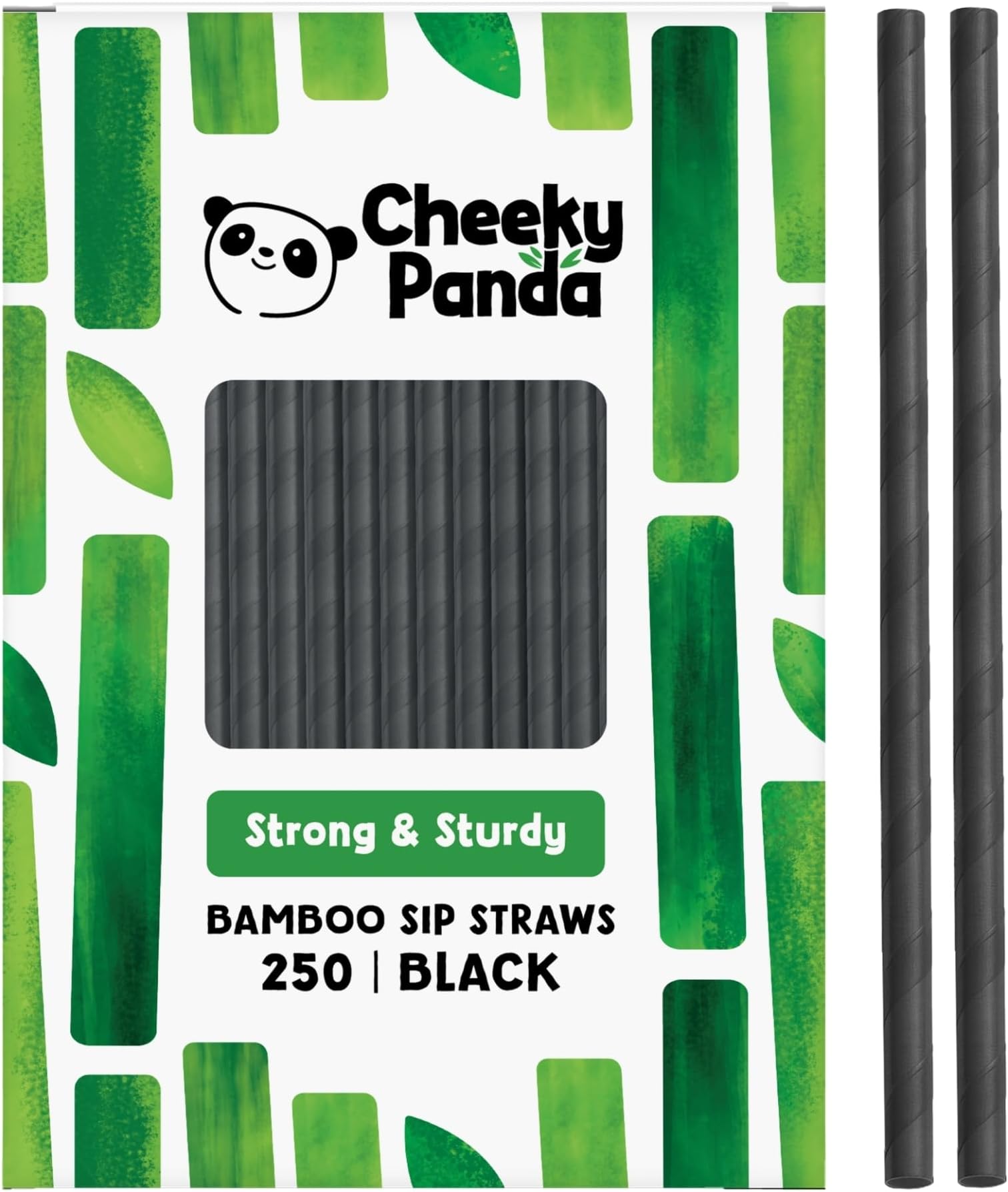 – Bamboo Paper Cocktail Straws | 250 Black Paper Cocktail Drinking Straws