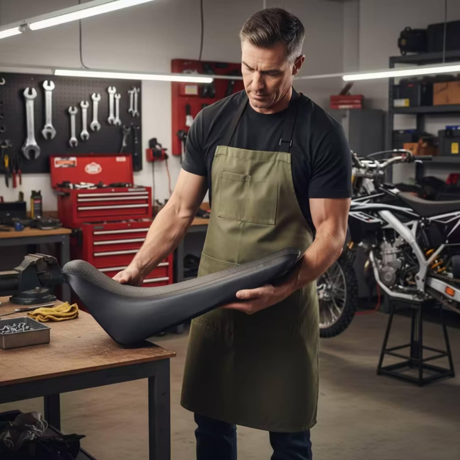 Housse de Selle Siège Coussin Selle Revêtement avec Base Ajustée et Points de Fixation Intégrés pour Assise Ferme Sportif Adaptée aux Déplacements | Profilée, Texturée, Coussin Selle cyclette, pour Customisation