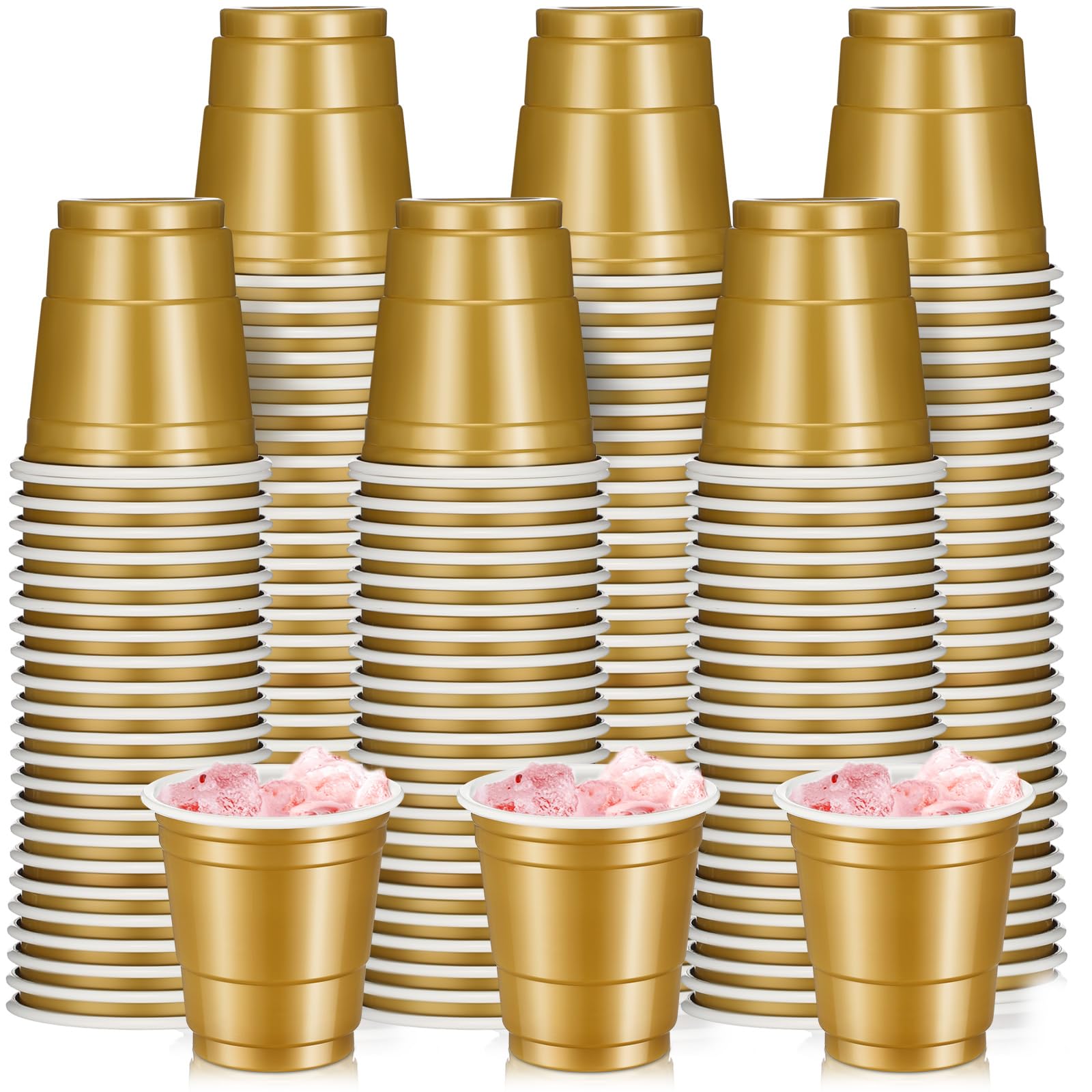 Layhit 200 Pack 2oz Shot Cups Valentines Day Plastic Shot Glasses Mini Disposable Cups Tumblers for Wedding Birthday Party Supplies Serving Snacks