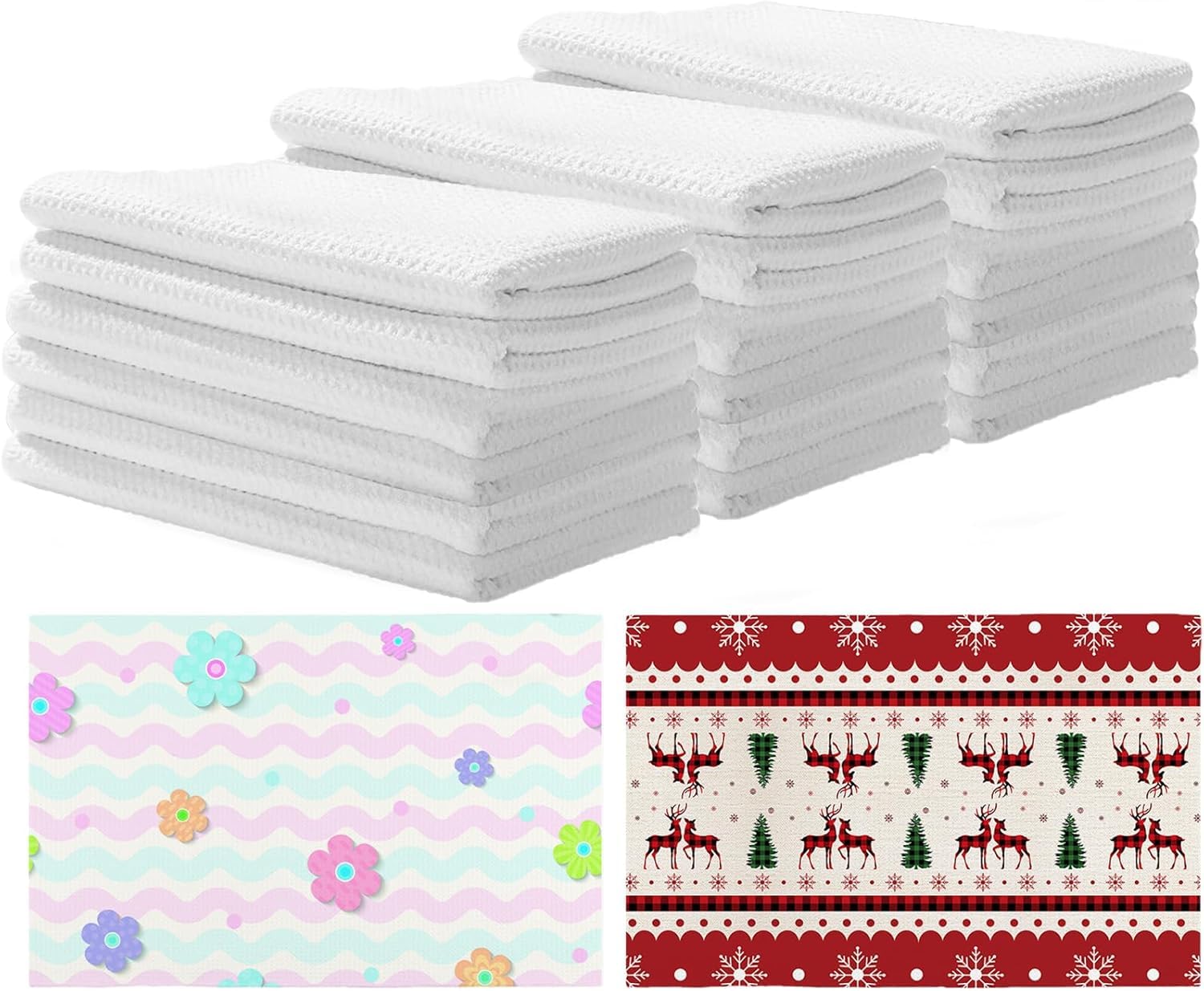 Torchons microfibre sublimation 40x60cm blancs lavables vierges Malloom