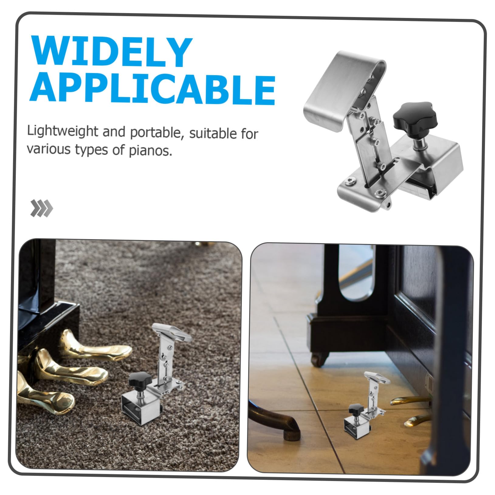 GALPADA Elevador De Pedal De Piano Para Extensor De Altura Ayudas Portátiles Para Práctica Musical Infantil Ajustable Para Personas De Baja Estatura Espaciador De Pedal Para Piano Infantil