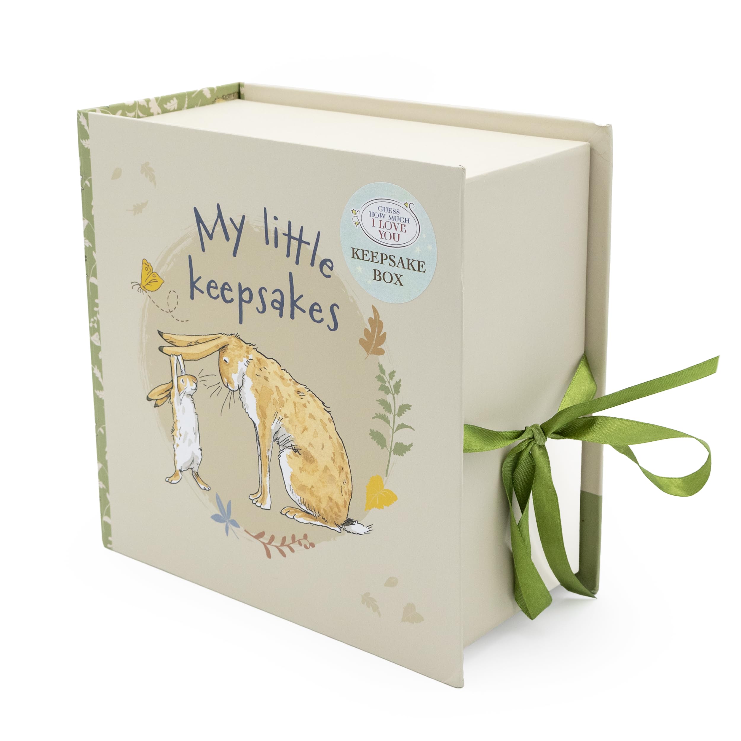 Guess How Much I Love You Baby Keepsake Box, 6 Drawer Memory Box for Newborn Mementos, Baby Gift with Ribbon Closure