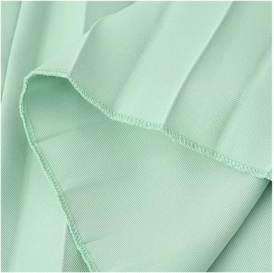 Women's Summer 2-Piece Skirt Set Casual Solid Color Pleated Short Sleeve Top and High Waist Half Skirt Set Outfit