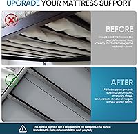 Vista 4 de Bunkie Board - Tabla de cama tamaño Queen de 59"x80" pulgadas para debajo del colchón, tablero de soporte de madera reforzada resistente con diseño