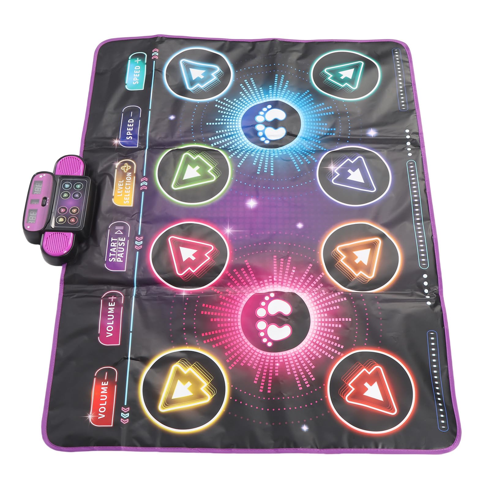 Cuifati Alfombra de Baile Electrónica para Niños, Modo Dual, Juego de Baile Interactivo para Uso Doméstico, con Canciones Incorporadas y Niveles de Dificultad, Poliéster Seguro para Niños