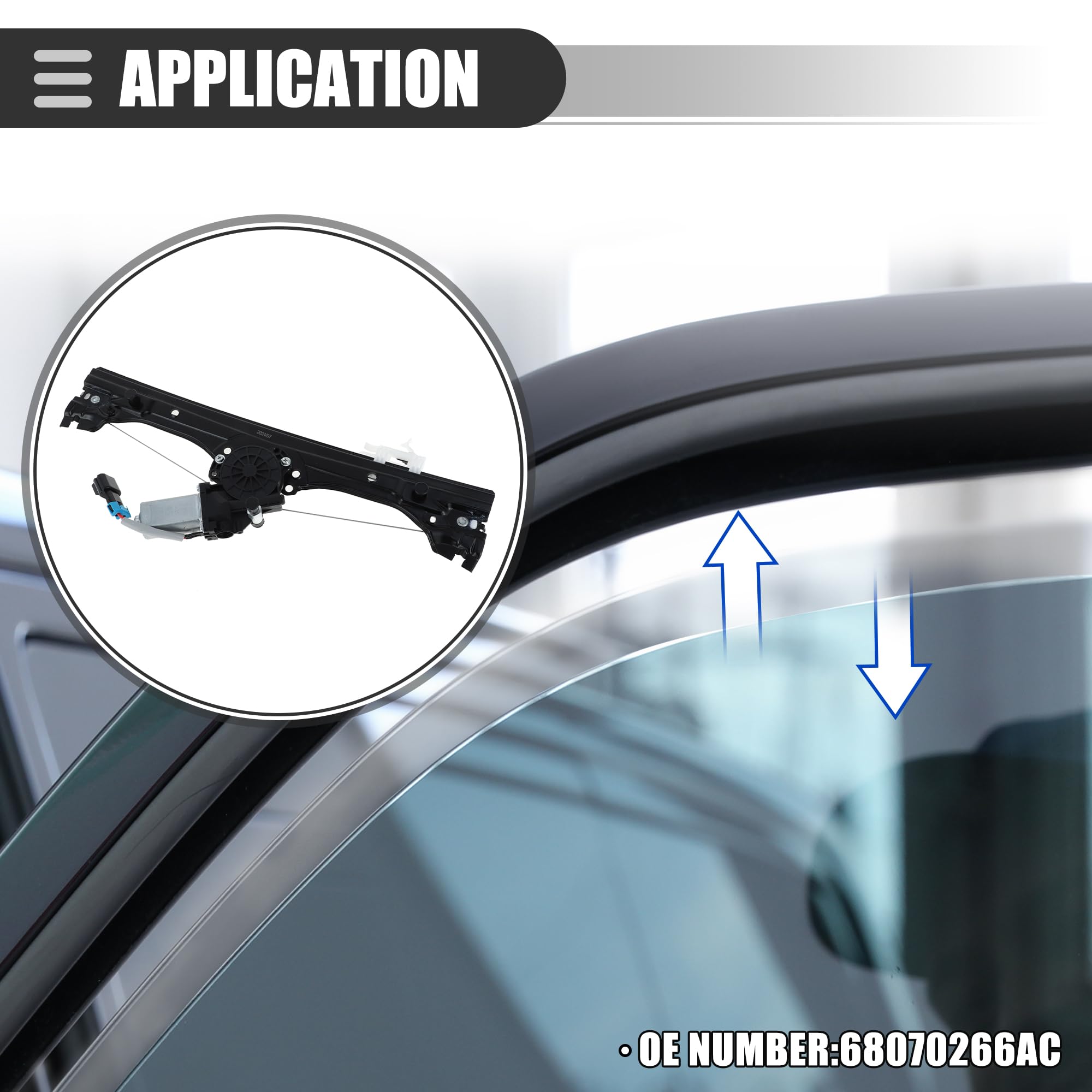 X AUTOHAUX Alzacristallo anteriore destro, per Fiat 500, No.68070266AC
