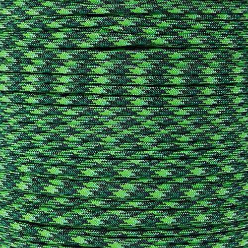 Paracord Planet 10 Foot Hanks of 550 Type III 7 Strand Paracord (Green Blend 10 Feet)