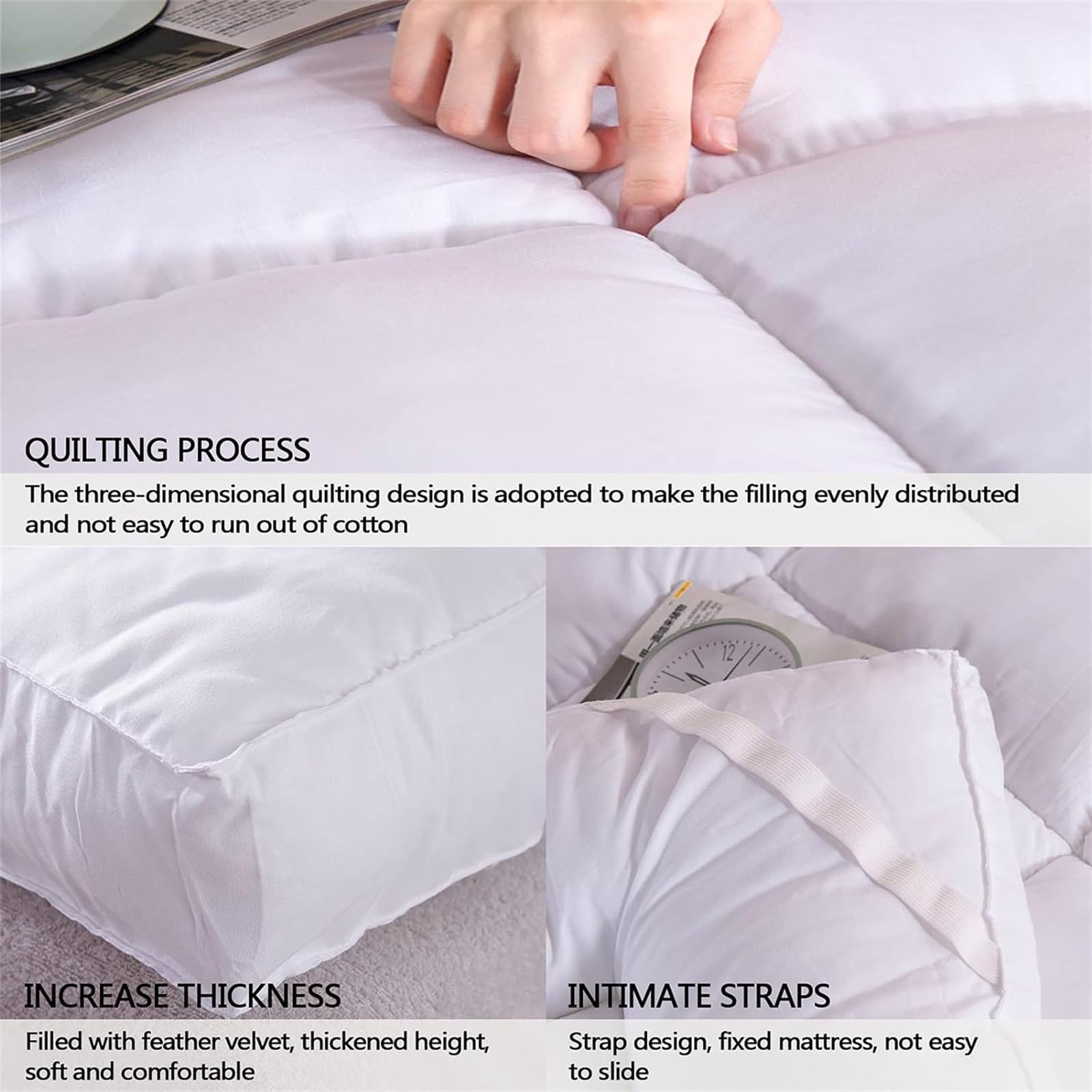 Colchón de futón de Suelo de Terciopelo de plumón, tamaño Completo King Queen, colchón de Suelo japonés, colchón de Tatami for Cama de Invitados, colchón for Dormir for Dormitorio de Estudiantes (Col