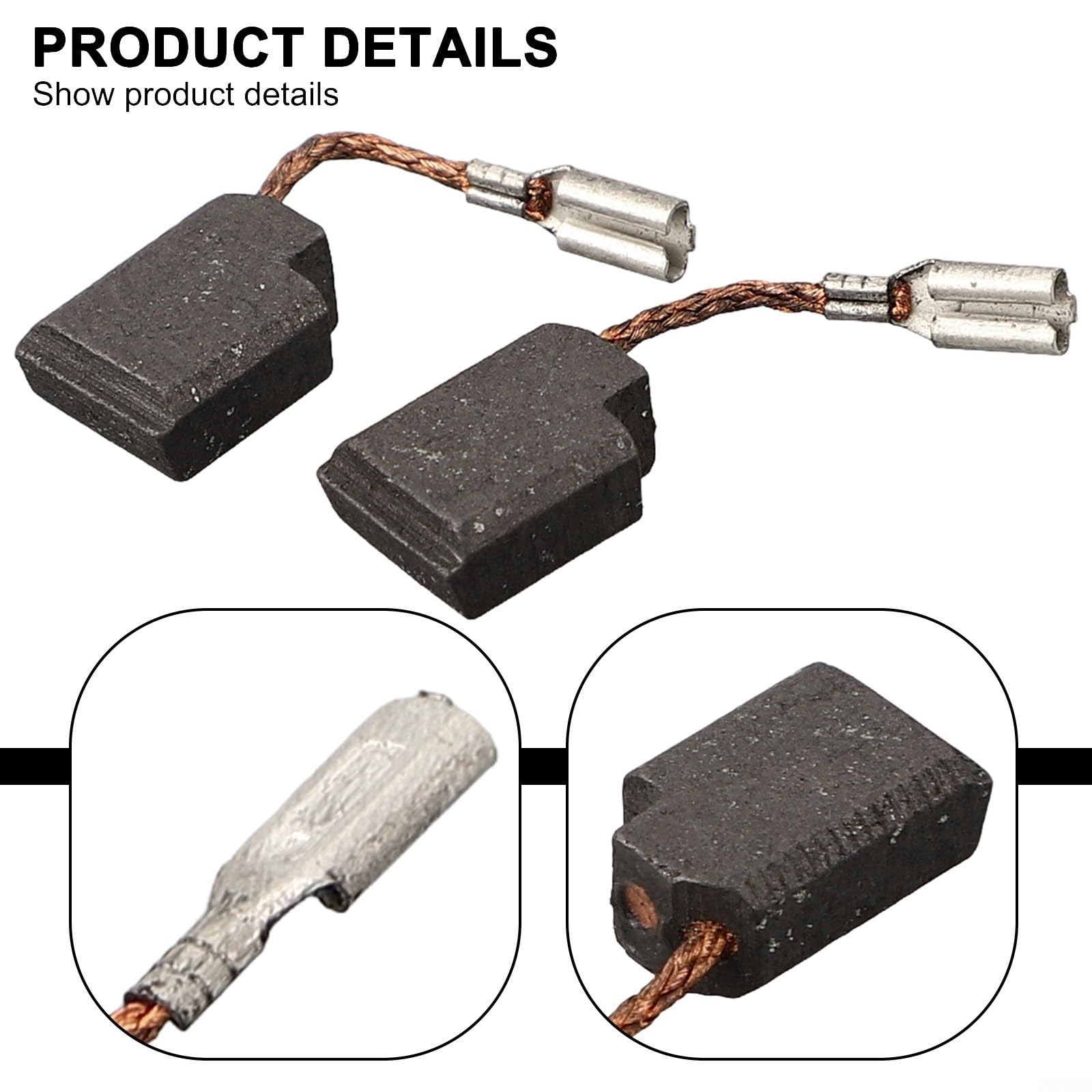 Paire de balais de charbon de rechange pour meuleuse d'angle pour modèles D28111 D28113 D28116 D28117 D28130 D28132 D28133