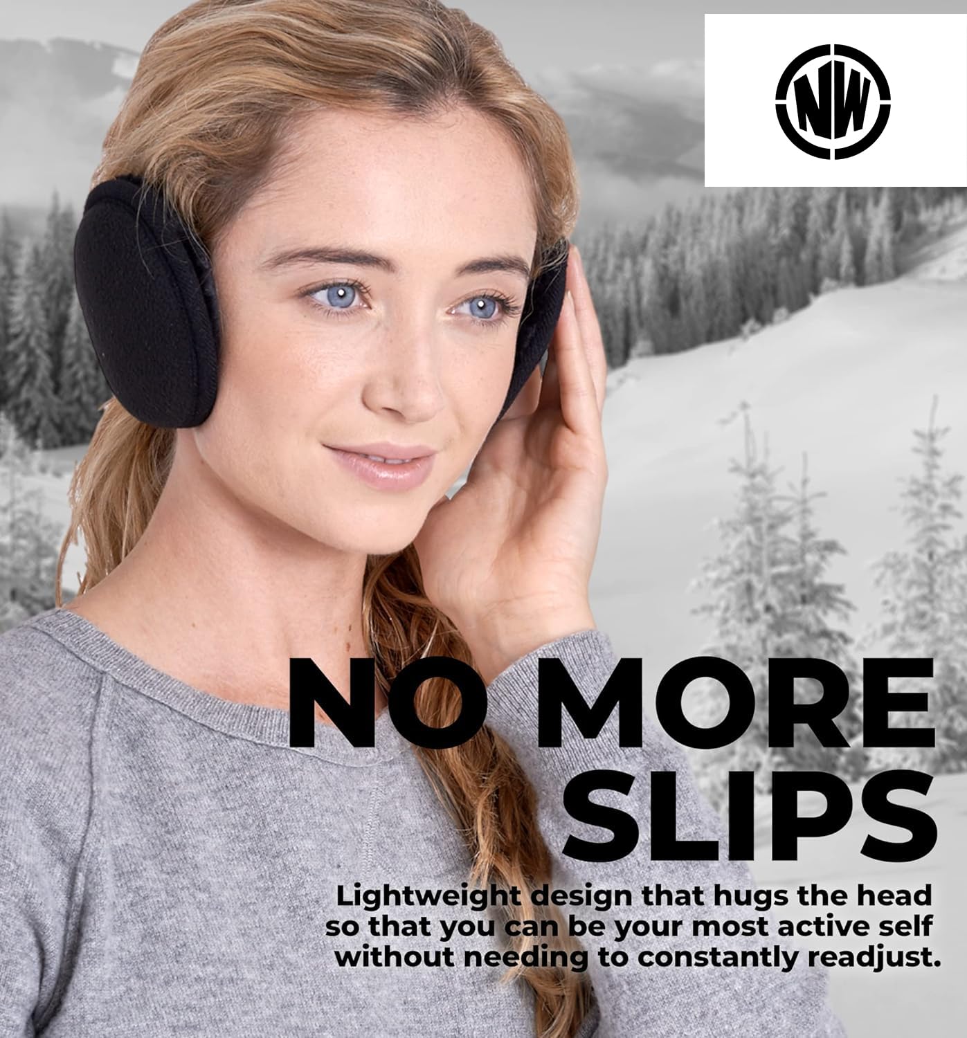 NORTHWIND Winter ear muffs for men, ear muffs for women, ear cover for winter, Behind The Head Style Winter Earmuffs for Men & Women (Black) 3